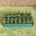 Raised Garden Bed Outdoor, 6 3 1Ftmetal Raised Rectangle Planter Beds For Plants, Vegetables, And Flowers Green Green Bedroom Metal