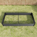 Raised Garden Bed Kit Metal Raised Bed Garden7.6X3.7X0.98Ft For Flower Planters, Vegetables Herb Black Black Garden & Outdoor Metal