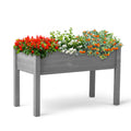 Raised Garden Bed With Legs, Elevated Wooden Planter Box For Outdoor Plants Gray Solid Wood