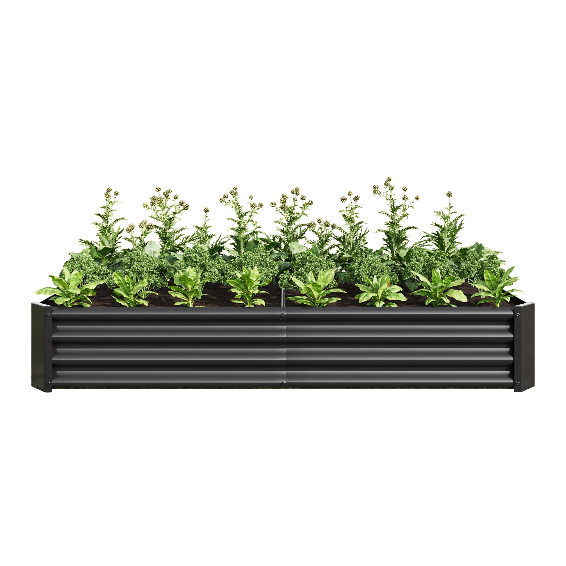 Raised Garden Bed Outdoor, 6 3 1Ftmetal Raised Rectangle Planter Beds For Plants, Vegetables, And Flowers Black Black Garden & Outdoor Metal