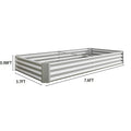 Raised Garden Bed Kit Metal Raised Bed Garden 7.6X3.7X0.98Ft For Flower Planters, Vegetables Herb Silver Silver Garden & Outdoor Metal