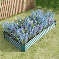 Raised Garden Bed Kit Metal Raised Bed Garden 7.6X3.7X0.98Ft For Flower Planters, Vegetables Herb Green Green Metal