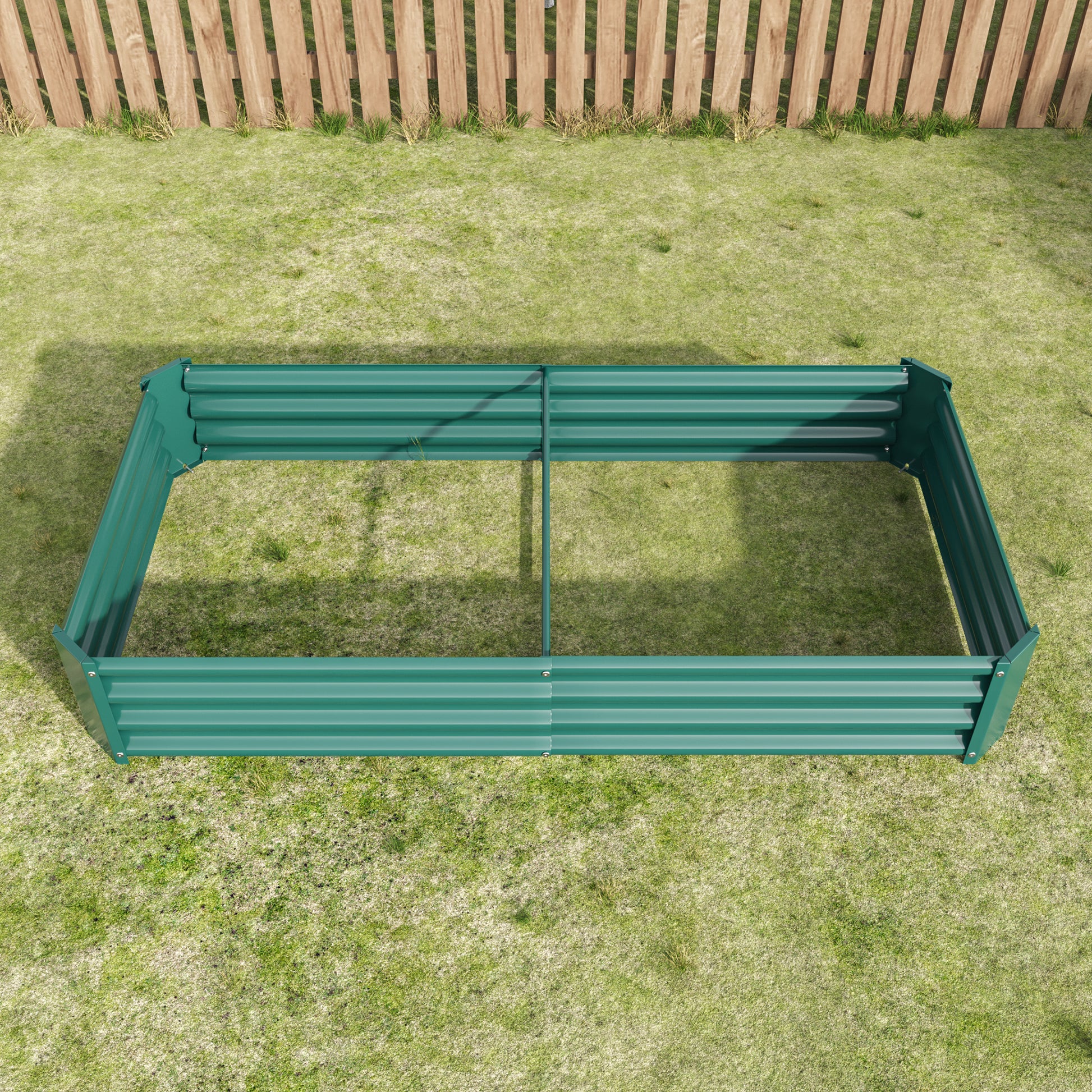 Raised Garden Bed Outdoor, 6 3 1Ftmetal Raised Rectangle Planter Beds For Plants, Vegetables, And Flowers Green Green Bedroom Metal