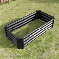 Metal Raised Garden Bed, Rectangle Raised Planter 4 2 1Ft For Flowers Plants, Vegetables Herb Veezyo Black Black Garden & Outdoor Metal