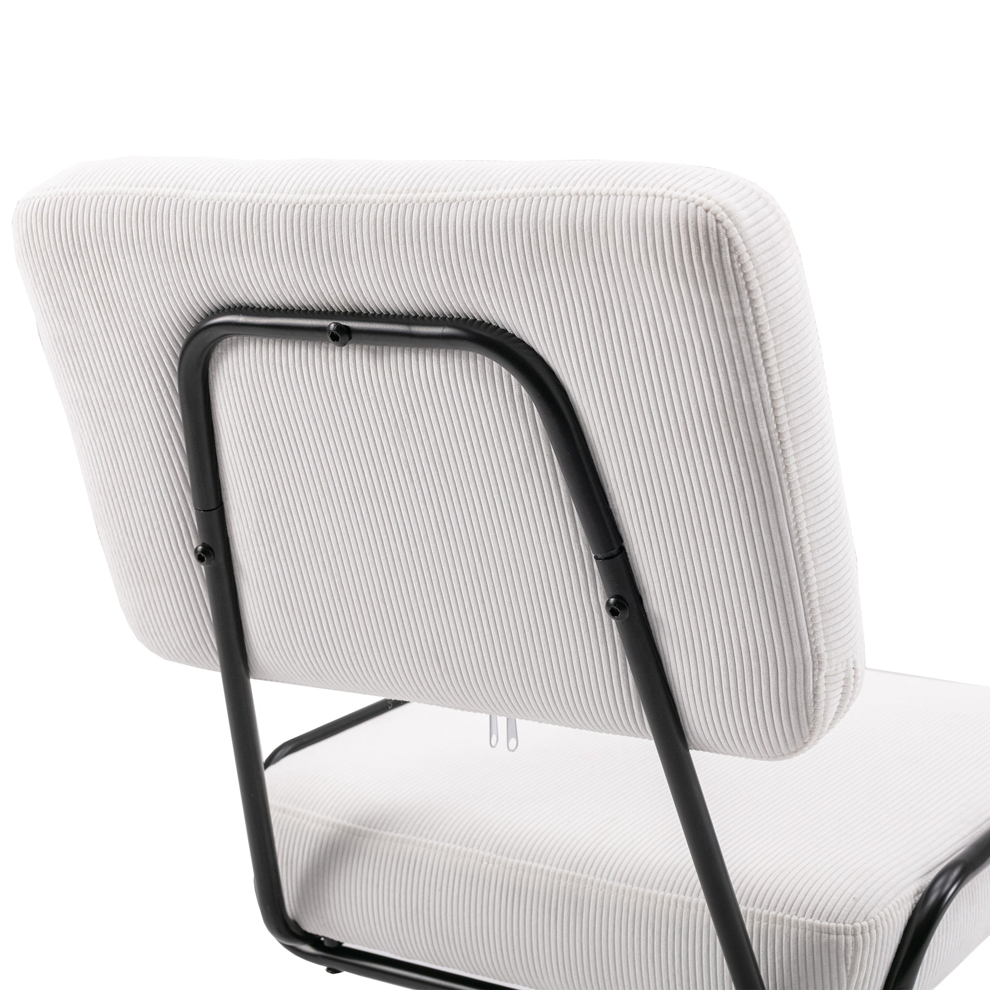 Corduroy Desk Chair Task Chair Home Office Chair Adjustable Height, Swivel Rolling Chair With Wheels For Adults Teens Bedroom Study Room,White White Office Foam Dry Clean Modern Handle Office Chairs Upholstered Armless Corduroy