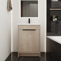 Kd Packing 24 Inch Freestanding Bathroom Vanity With White Resin Sink Sku:Bvb02424Plo Grb2440 ,W1286S00017 Plain Light Oak 2 Bathroom Freestanding Modern Plywood