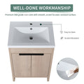 Kd Packing 24 Inch Freestanding Bathroom Vanity With White Resin Sink Sku:Bvb02424Plo Grb2440 ,W1286S00017 Plain Light Oak 2 Bathroom Freestanding Modern Plywood