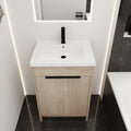 Kd Packing 24 Inch Freestanding Bathroom Vanity With White Resin Sink Sku:Bvb02424Plo Grb2440 ,W1286S00017 Plain Light Oak 2 Bathroom Freestanding Modern Plywood