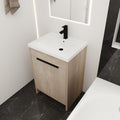 Kd Packing 24 Inch Freestanding Bathroom Vanity With White Resin Sink Sku:Bvb02424Plo Grb2440 ,W1286S00017 Plain Light Oak 2 Bathroom Freestanding Modern Plywood