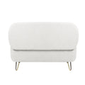 Ivory White Storage Ottoman Bench For End Of Bed Gold Legs, Modern Ivory White Faux Fur Entryway Bench Upholstered Padded With Storage For Living Room Bedroom Ivory Faux Fur