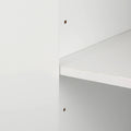 Modern Sideboard With Four Doors, Metal Handles & Legs And Adjustable Shelves Kitchen Cabinet White White Particle Board