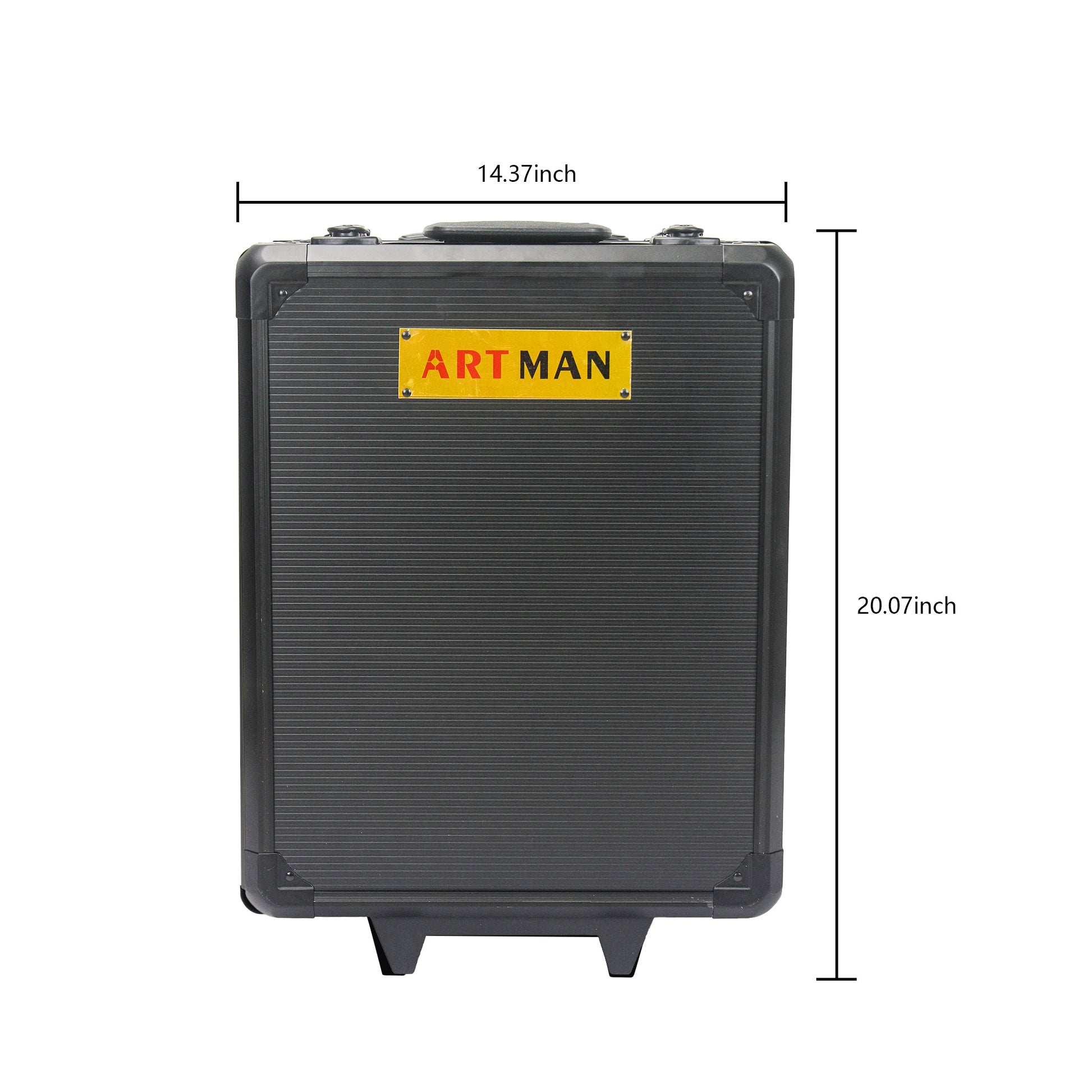 Black Hand Tool Box With 4 Layers Of Toolset And Wheels Black Plastic
