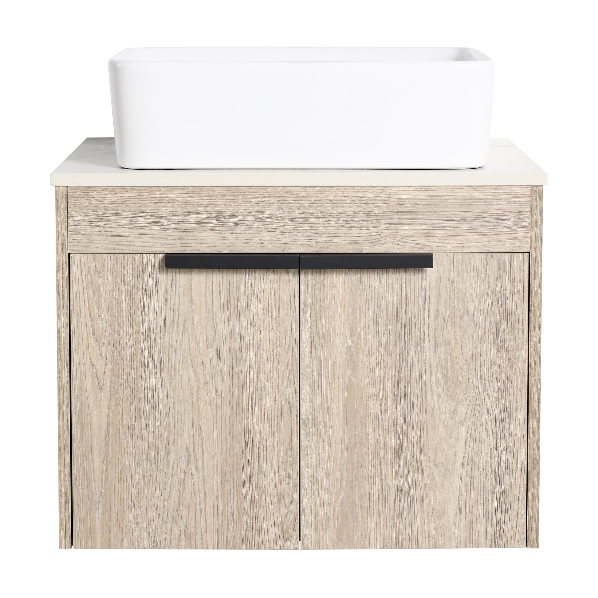 24 " Modern Design Float Bathroom Vanity With Ceramic Basin Set, Wall Mounted White Oak Vanity With Soft Close Door,Kd Packing,Kd Packing,2 Pieces Parcel Top Bab110Mowh White Oak 2 Bathroom Wall Mounted Plywood