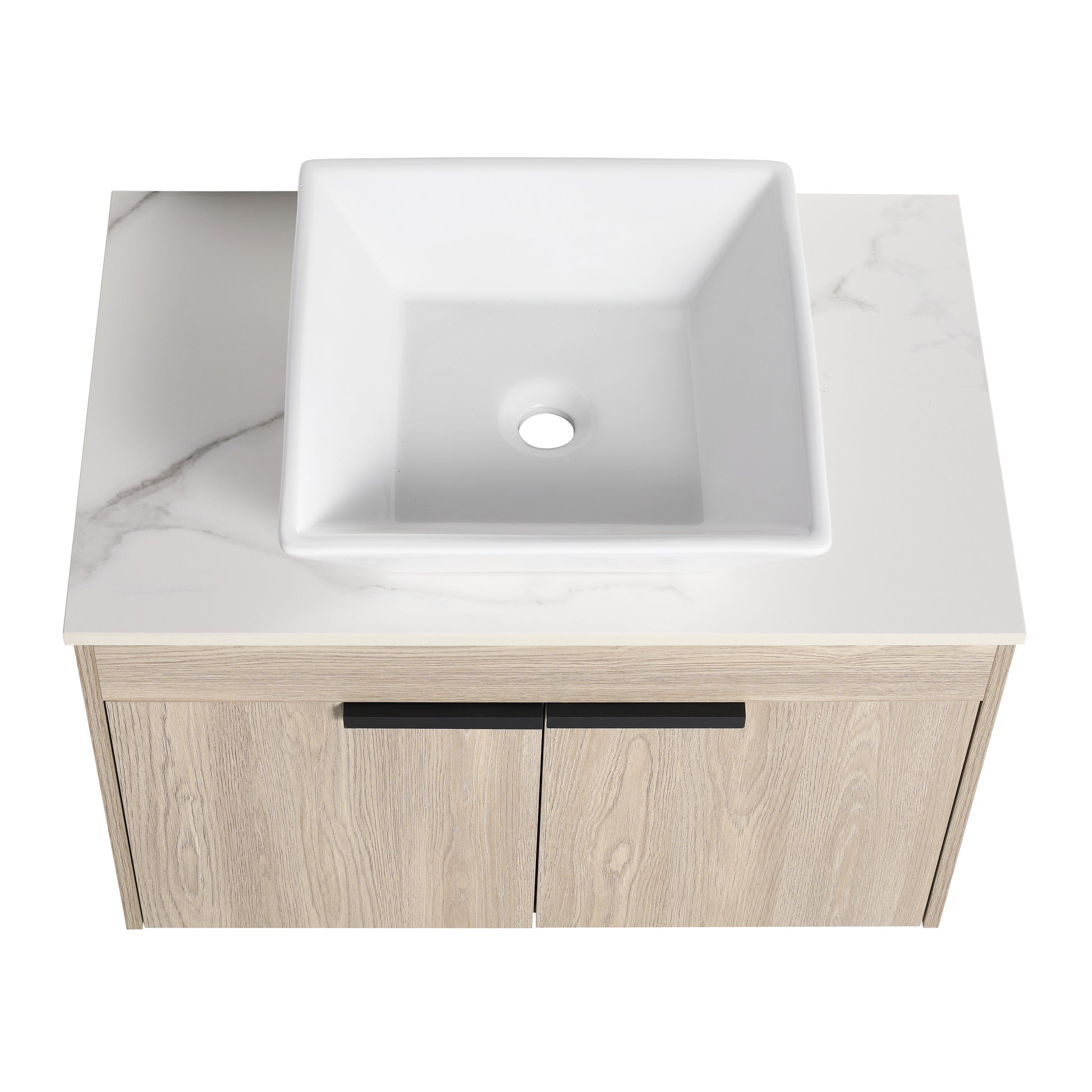 30 " Modern Design Float Bathroom Vanity With Ceramic Basin Set, Wall Mounted White Vanity With Soft Close Door,Kd Packing,Kd Packing,2 Pieces Parcel Top Bab101Mowh White Oak 2 Bathroom Wall Mounted Plywood