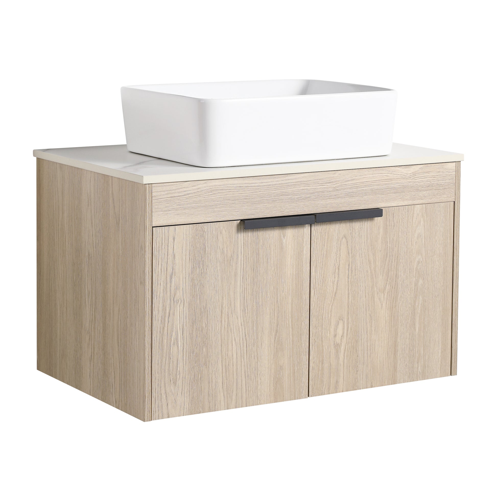 30 " Modern Design Float Bathroom Vanity With Ceramic Basin Set, Wall Mounted White Oak Vanity With Soft Close Door,Kd Packing,Kd Packing,2 Pieces Parcel Top Bab110Mowh White Oak 2 Bathroom Wall Mounted Plywood