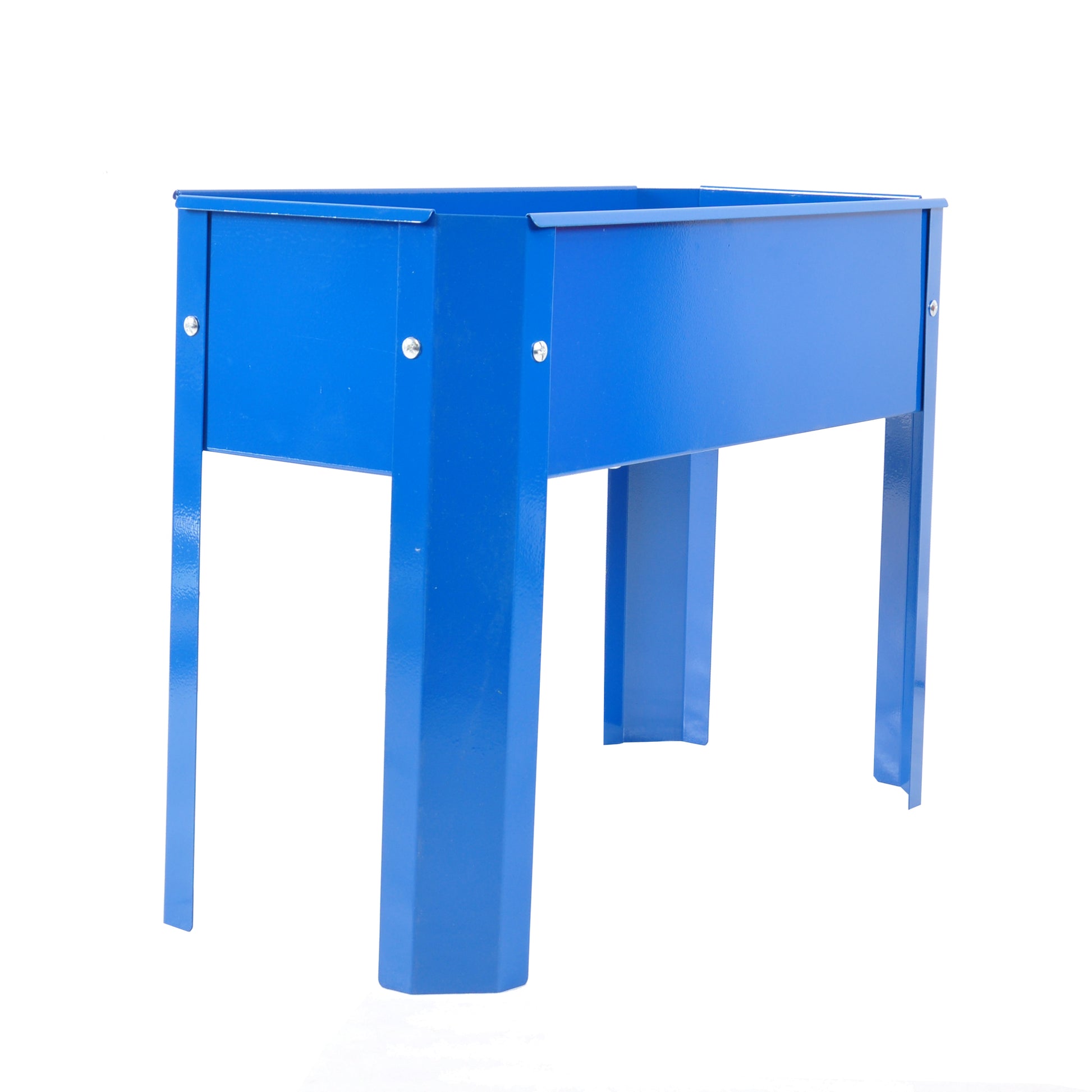 Elevated Garden Bed, Metal Elevated Outdoor Flowerpot Box, Suitable For Backyard And Terrace, Large Flowerpot, Suitable For Vegetable And Flower Blue Steel