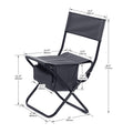 Set Of 5, Folding Outdoor Table And Chair Set For Indoor, Outdoor Camping, Picnics, Beach,Backyard, Bbq, Party, Patio, Black Gray Black Gray Aluminum