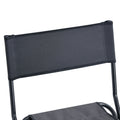 Set Of 3, Folding Outdoor Table And Chairs Set For Indoor, Outdoor Camping, Picnics, Beach,Backyard, Bbq, Party, Patio, Black Gray Black Aluminum