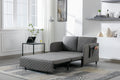 Coolmore Convertible Sleeper Sofa Bed, Modern Velvet Loveseat Couch With Pull Out Bed, Small Beautiful Seat Futon Sofa Bed With Headboard, 2 Pillows & Side Pockets For Living Room Light Grey Linen
