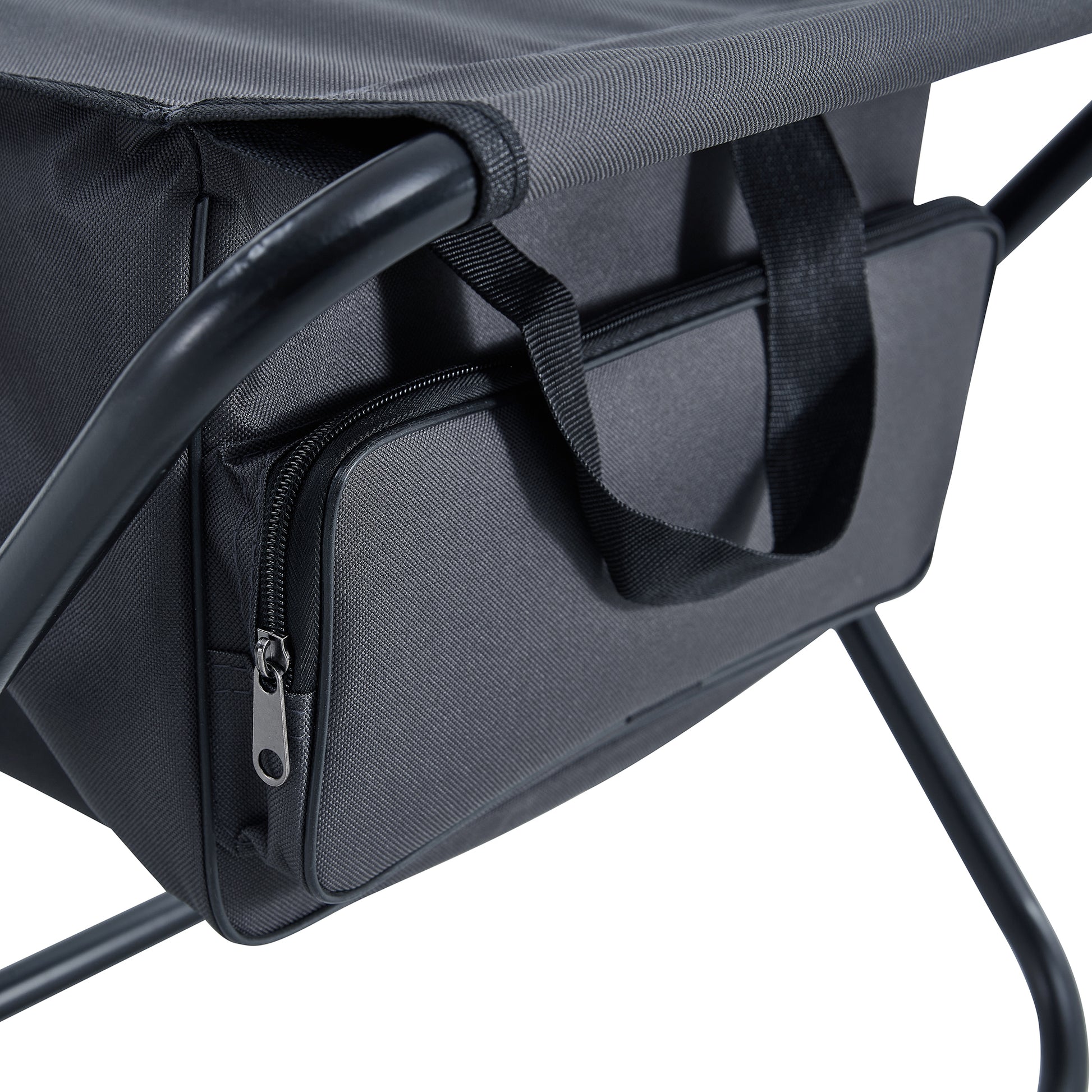 Set Of 5, Folding Outdoor Table And Chair Set For Indoor, Outdoor Camping, Picnics, Beach,Backyard, Bbq, Party, Patio, Black Gray Black Gray Aluminum