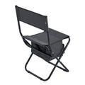 Set Of 3, Folding Outdoor Table And Chairs Set For Indoor, Outdoor Camping, Picnics, Beach,Backyard, Bbq, Party, Patio, Black Gray Black Aluminum