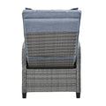 Outdoor Rattan Two Person Combination With Coffee Table, Adjustable, Suitable For Courtyard, Swimming Pool, Balcony Gray Hdpe