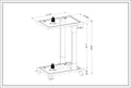 W82153573 Chrome Glass Side Table, Acrylic End Table, Glass Top C Shape Square Table With Metal Base For Living Room, Bedroom, Balcony Home And Office Chrome Glass Iron