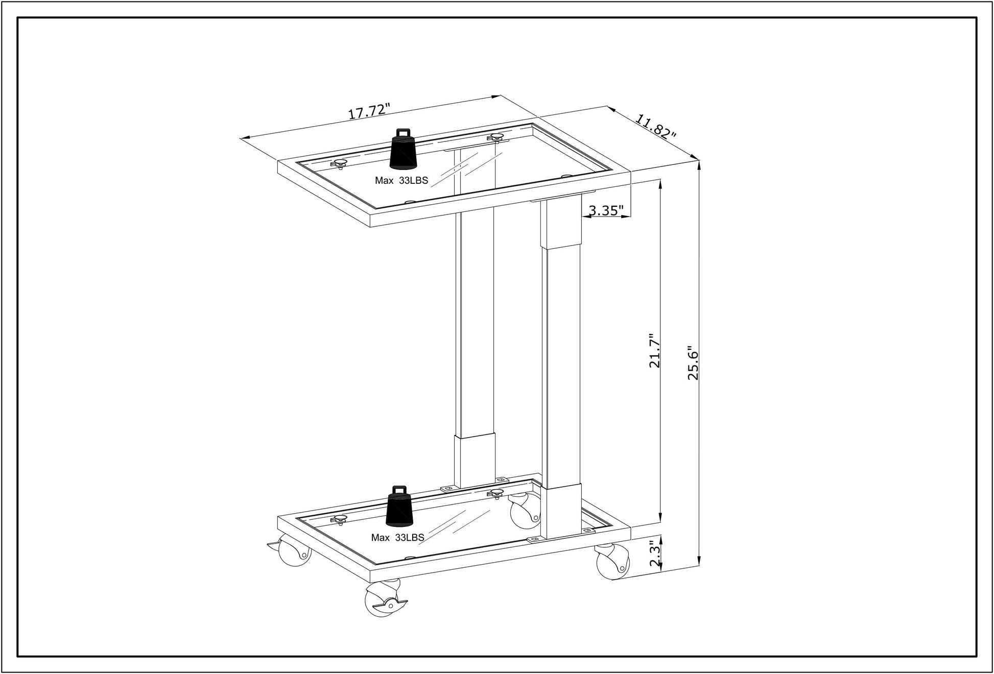 W82153574 Golden Side Table, Acrylic Sofa Table, Glass Top C Shape Square Table With Metal Base For Living Room, Bedroom, Balcony Home And Office Chrome Glass Iron