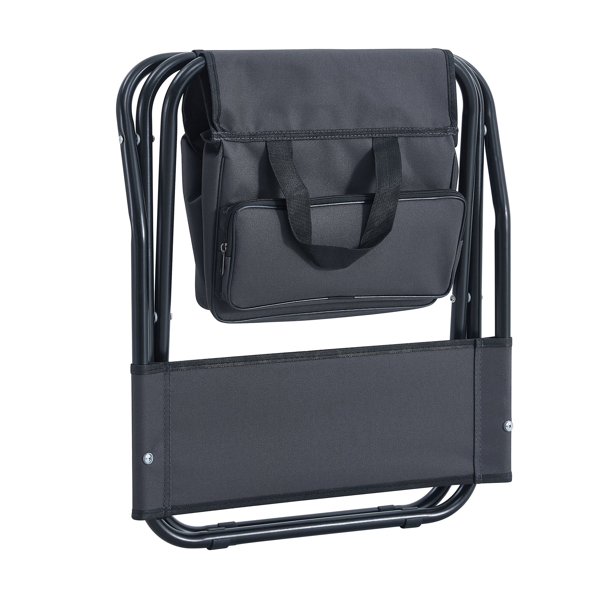 Set Of 5, Folding Outdoor Table And Chair Set For Indoor, Outdoor Camping, Picnics, Beach,Backyard, Bbq, Party, Patio, Black Gray Black Gray Aluminum