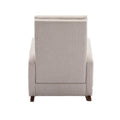 High Back Rocking Chair Nursery Chair .Comfortable Rocker Fabric Padded Seat .Modern High Back Armchair Oyster Grey Polyester