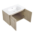 30 Inch Wall Mounted Bathroom Vanity Kd Packing Bvc04730Weo White Oak 2 Bathroom Wall Mounted Plywood