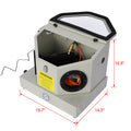 Mini Sandblaster Ergonomic And Compact Design For Precise Sandblasting, With Heavy Steel Construction And Built In Blast Gs For No Sand Leakage, Bright Led Lighting System Gray Metal