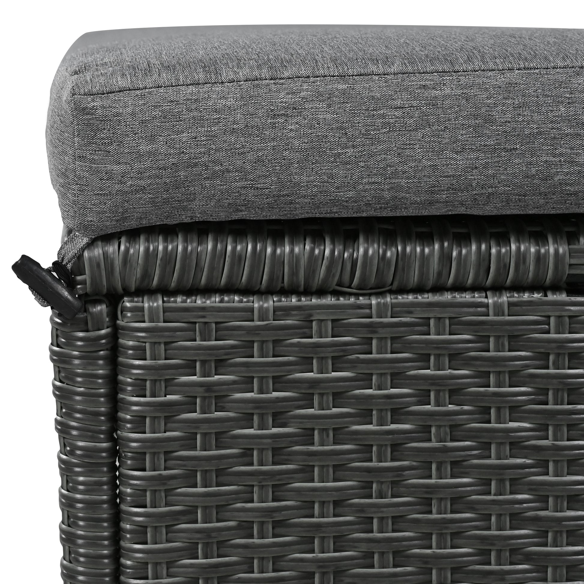 Tomax 5 Piece Outdoor Patio Rattan Sofa Set, Sectional Pe Wicker L Shaped Garden Furniture Set With 2 Extendable Side Tables, Dining Table And Washable Covers For Backyard, Poolside, Indoor, Gray Yes Complete Patio Set Gray Water Resistant Frame Water