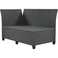 Tomax 5 Piece Outdoor Patio Rattan Sofa Set, Sectional Pe Wicker L Shaped Garden Furniture Set With 2 Extendable Side Tables, Dining Table And Washable Covers For Backyard, Poolside, Indoor, Gray Yes Complete Patio Set Gray Water Resistant Frame Water
