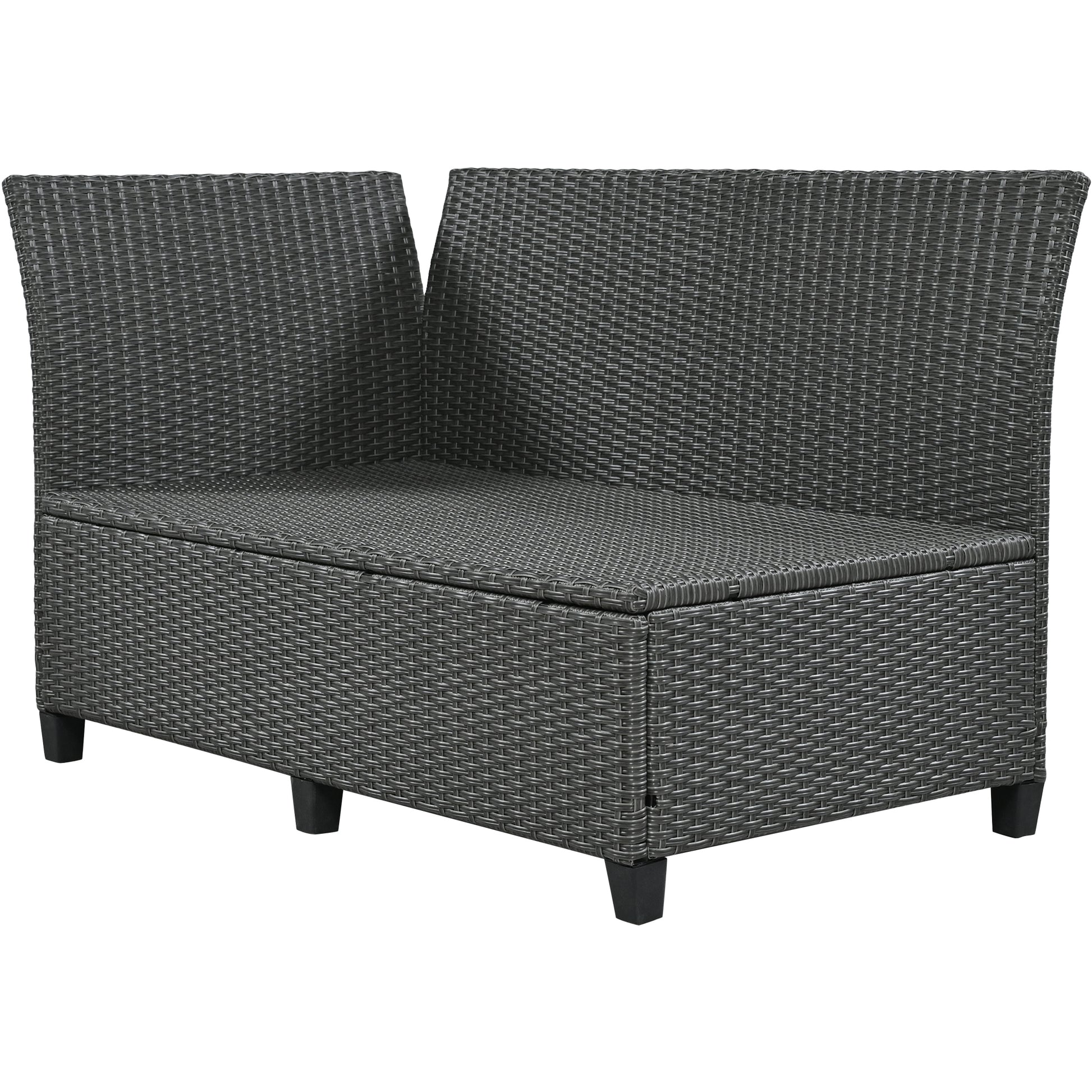 Tomax 5 Piece Outdoor Patio Rattan Sofa Set, Sectional Pe Wicker L Shaped Garden Furniture Set With 2 Extendable Side Tables, Dining Table And Washable Covers For Backyard, Poolside, Indoor, Gray Yes Complete Patio Set Gray Water Resistant Frame Water