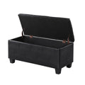 Video Large Storage Ottoman Bench Set, 3 In 1 Combination Ottoman, Tufted Ottoman Linen Bench For Living Room, Entryway, Hallway, Bedroom Support 250Lbs Black Pu