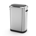 50L Smart Automatic Trash Cans Full Intelligent Sensor Black And Silver Steel