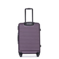 3 Piece Luggage Sets Abs Lightweight Suitcase With Two Hooks, Spinner Wheels, Tsa Lock, 20 24 28 Purple Purple Abs