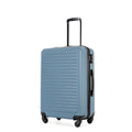 3 Piece Luggage Sets Abs Lightweight Suitcase With Two Hooks, Spinner Wheels, Tsa Lock, 20 24 28 Blue Blue Abs