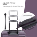 3 Piece Luggage Sets Abs Lightweight Suitcase With Two Hooks, Spinner Wheels, Tsa Lock, 20 24 28 Purple Purple Abs