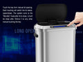 50L Smart Automatic Trash Cans Full Intelligent Sensor Black And Silver Steel