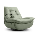 Smart Multifunction Recliner Chair Electric Grey Feather Gray Pu Pu Leather