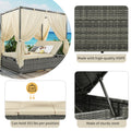 Adjustable Sun Bed With Curtain,High Comfort,With 3 Colors Beige Hdpe