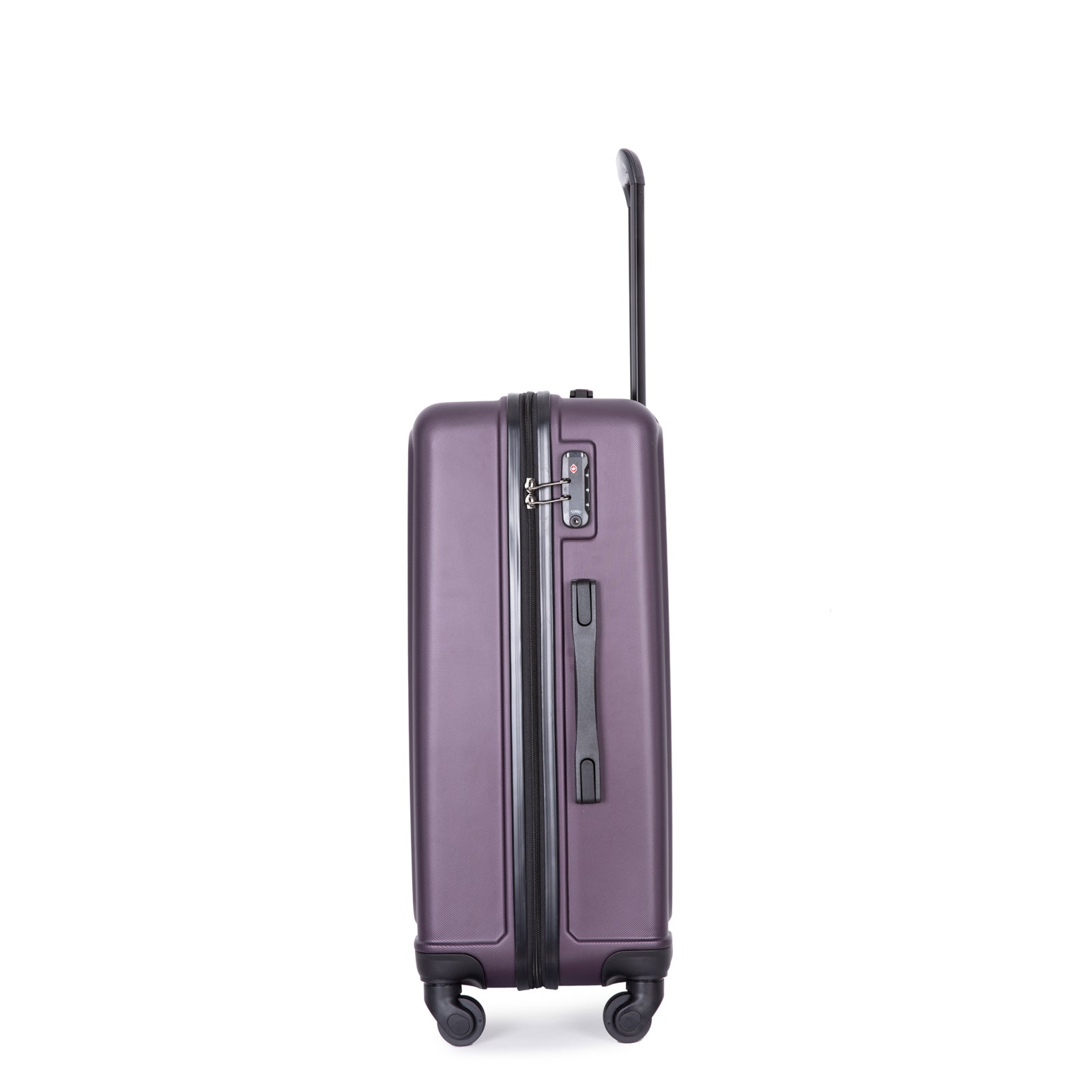 3 Piece Luggage Sets Abs Lightweight Suitcase With Two Hooks, Spinner Wheels, Tsa Lock, 20 24 28 Purple Purple Abs