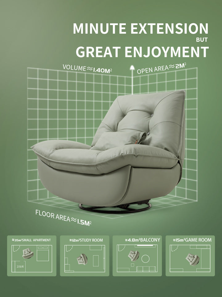 Smart Multifunction Recliner Chair Electric Green No Feather Green Pu Leather