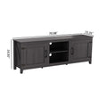 Tv Stand Storage Media Console Entertainment Center,Tradition Black,With Doors Black Particle Board