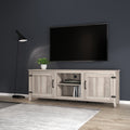 Tv Stand Storage Media Console Entertainment Center With Two Doors, Grey Walnut With Fireplace Grey 50 59 Inches Particle Board