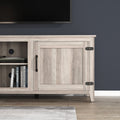 Tv Stand Storage Media Console Entertainment Center With Two Doors, Grey Walnut With Fireplace Grey 50 59 Inches Particle Board