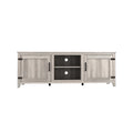 Tv Stand Storage Media Console Entertainment Center With Two Doors, Grey Walnut With Fireplace Grey 50 59 Inches Particle Board