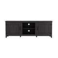 Tv Stand Storage Media Console Entertainment Center,Tradition Black,With Doors Black Particle Board